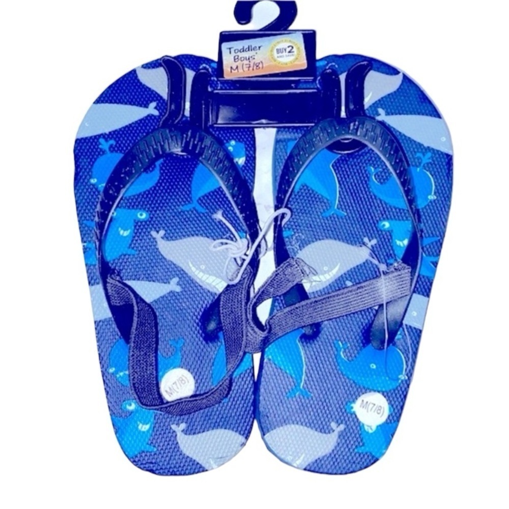 Toddler boys flip flops new with tags 7/8